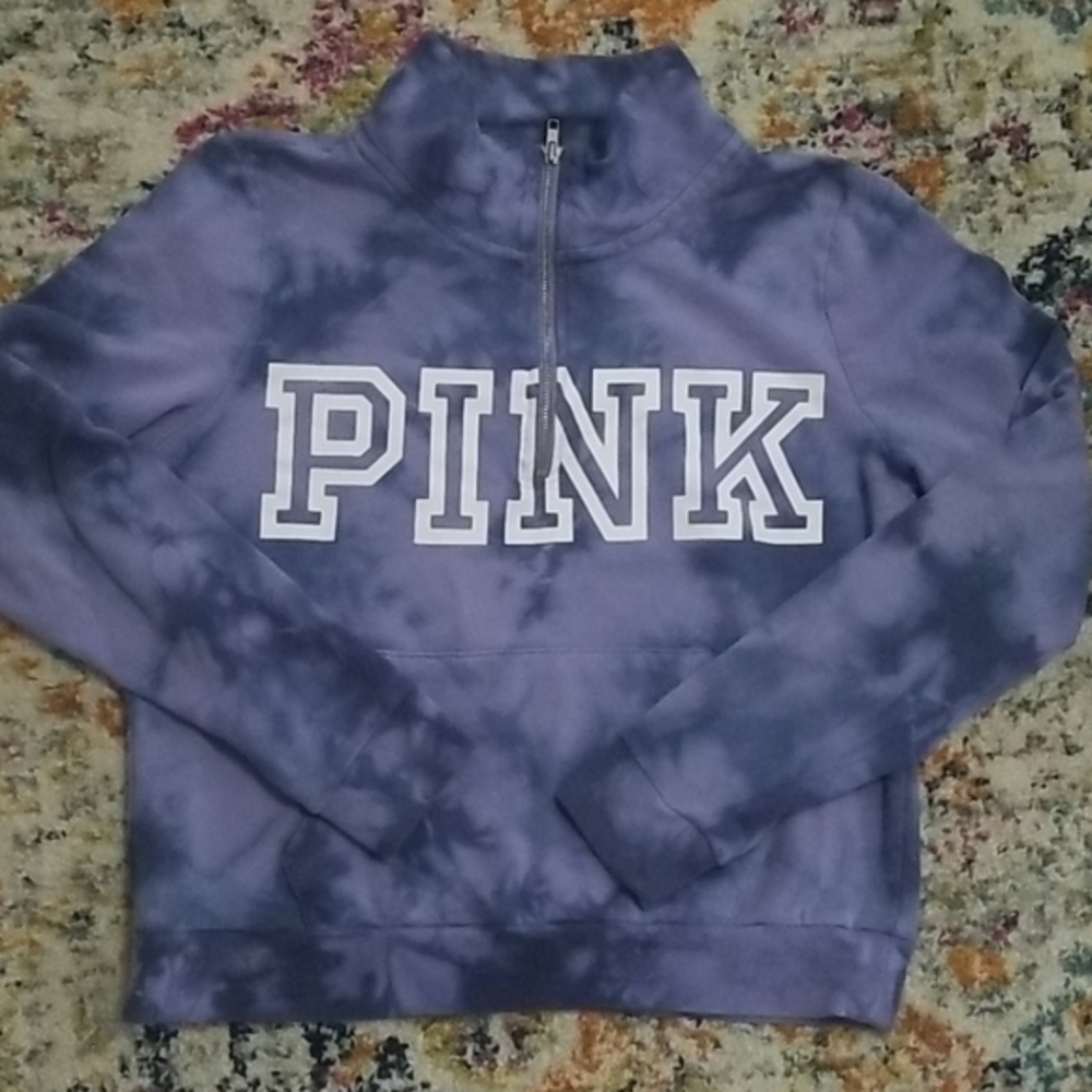 Quarter zip Victoria secret pink sweatshirt